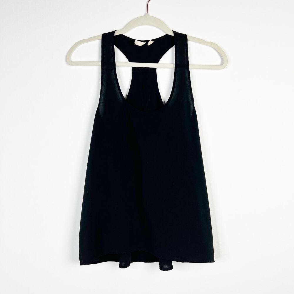 Frenchi black racerback tank top blouse size Small